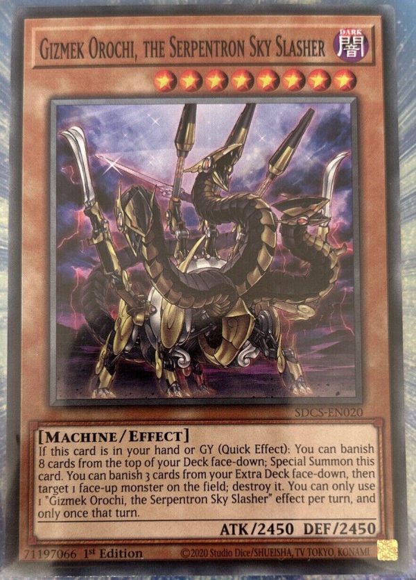 Gizmek Orochi, the Serpentron Sky Slasher [1st Edition] SDCS-EN020 (YuGiOh Structure Deck: Cyber Strike)