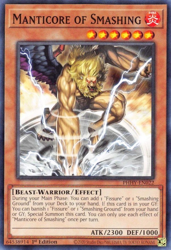 Manticore of Smashing PHHY-EN022 (YuGiOh Photon Hypernova)