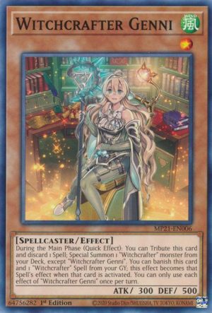 Witchcrafter Genni MP21-EN006 (YuGiOh 2021 Tin of Ancient Battles Mega Pack)